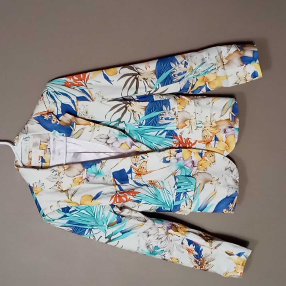 Boston Proper Flowered 1 Button Blazer Size 13
